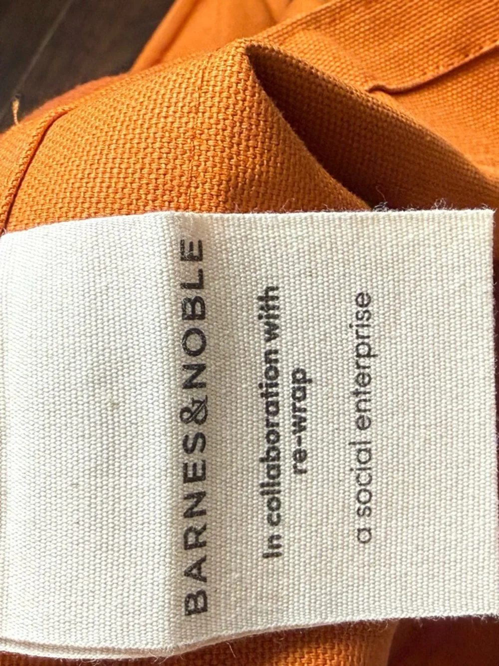 Barnes & Noble Terracotta Canvas Tote Inside Pockets EUC #BookTok‎
